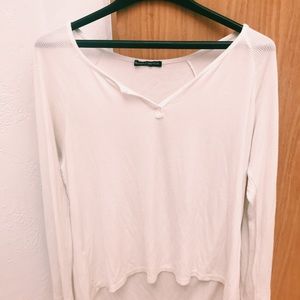 Brandy Melville White Long Sleeve Shirt